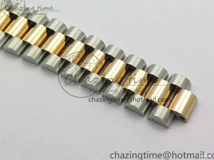 RG SS President Stick Markers NH05A Best GSF 178274 SEIKO 31mm Datejust Edition on Bracelet Dial SS RG Silver 1123